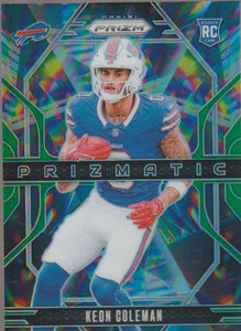 2024 Panini Prizm Prizmatic Green Keon Coleman #15 RC