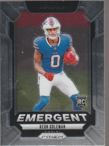 2024 Panini Prizm Emergent Kewon Coleman #16 RC