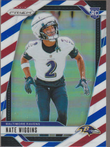 2024 Panini Prizm Red White Blue Nate Wiggins #380 RC