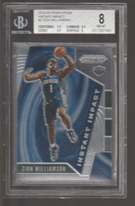 2019-20 Panini Prizm Instant Impact Zion Williamson #2 BGS 8