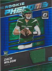 2021 Panini Donruss Optic Rookie Phenoms Blue Hyper Prizm Zach Wilson #RP-2 RC