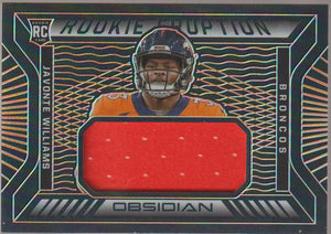 2021 Obsidian Football Rookie Eruption Electric Etch Orange 20/75 Javonte Williams #RE-JWI RC