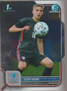 2022 Bowman Chrome UEFA Under 21 Stipe Biuk #64