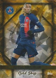 2023-24 Topps Paris St. Germain Team Set Gold Drip Randal Kolo Muani #48