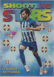 2023-24 Topps Chrome UEFA Club Competitions 1998 Topps Chrome Shooting Stars Kaoru Mitoma #98-12