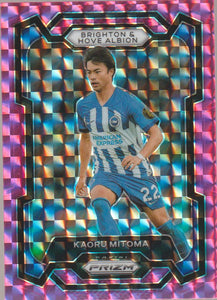 2023-24 Prizm Premier League Pink Mosaic Prizm Kaoru Mitoma #99