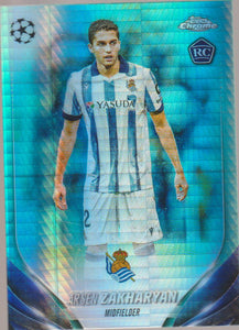 2023-24 Topps Chrome UEFA Club Competitions Aqua Prism Refractor Arsen Zakharyan #141 RC