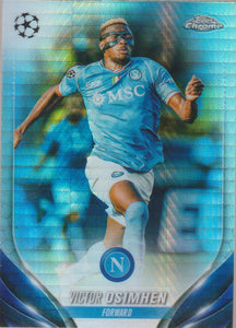 2023-24 Topps Chrome UEFA Club Competitions Aqua Prism Refractor Victor Osimhen #58