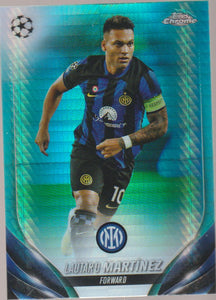 2023-24 Topps Chrome UEFA Club Competitions Aqua Prism Refractor Lautaro Martinez #143