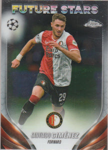 2023-24 Topps Chrome UEFA Club Competitions Future Stars Santiago Gimenez #195
