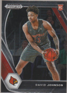 2021-22 Prizm Draft Picks Basketball David Johnson #38 RC