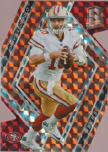 2018 Spectra Football Neon Orange Die-Cut 3/5 Jimmy Garoppolo #2