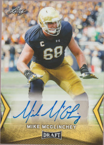2018 Leaf Draft Football Autographs Mike McGlinchey #BA-MM2