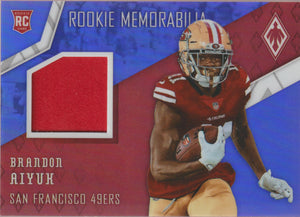 2020 Phoenix Football Rookie Memorabilia Purple 36/75 Brandon Aiyuk #17 RC