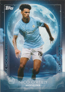 2024-25 Topps Blue Moon Manchester City Blue Moon Dreams Nico O'Reilly #39 RC