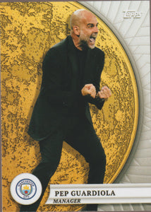2024-25 Topps Blue Moon Manchester City Gold Moon Pep Guardiola #41