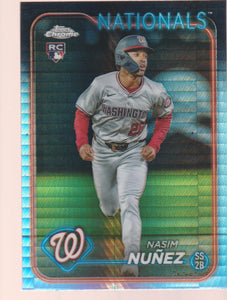 2024 Topps Chrome Update Baseball Prism Refractor Nasim Nunez #USC173 RC