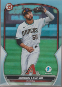 2023 Bowman 1st Edition Sky Blue Foil Jordan Lawlar #BPPF-92