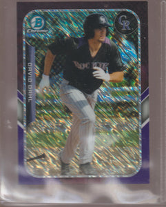2015 Bowman The Farm's Finest Chrome Mini Chrome Shimmer Refractor Pruple 014/250 David Dahl #FFM-DD