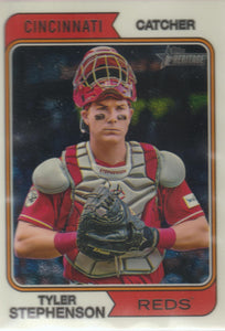 2023 Topps Heritage High Number Chrome 035/999 Tyler Stephenson #691