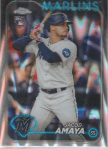 2024 Topps Chrome RayWave Refractor Jacob Amaya #92 RC