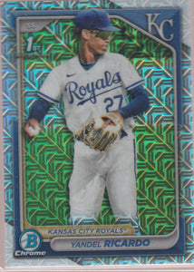 2024 Bowman Chrome Prospects Mega Box Mojo Refractor Yandel Ricardo #BCP-177