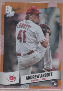 2024 Topps Big League Baseball Electric Orange Foil Andrew Abbott #206 RC