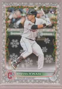 2022 Topps Holiday Mega Box Metallic Steven Kwan #HW21 RC