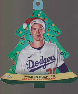 2022 Topps Holiday Mega Box Oversized Ornaments Die-Cuts Walker Buehler #WHO-WB