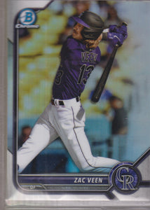 2022 Bowman Draft Chrome Refractor Zac Veen #BDC-32