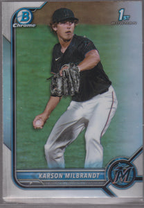 2022 Bowman Draft Chrome Refractor Karson Milbrandt #BDC-87