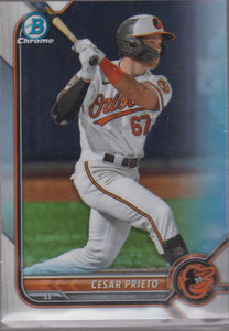 2022 Bowman Draft Chrome Refractor Cesar Prieto #BDC-133