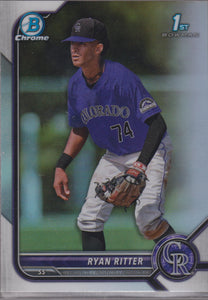 2022 Bowman Draft Chrome Refractor Ryan Ritter #BDC-136