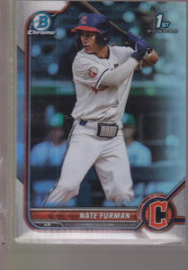 2022 Bowman Draft Chrome Refractor Nate Furman #BDC-182