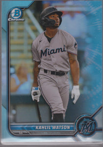 2022 Bowman Draft Chrome Sky Blue Refractor Kahlil Watson #BDC-35