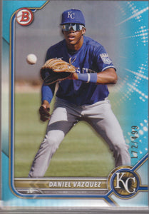 2022 Bowman Draft Sky Blue 172/499 Daniel Vazquez #BD-74