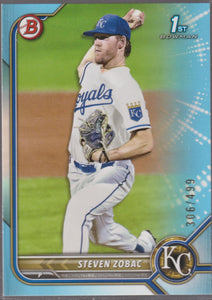 2022 Bowman Draft Sky Blue 306/499 Steven Zobac #BD-101