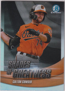 2022 Bowman Chrome Shades of Greatness Colton Cowser #SG-9
