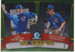 2022 Bowman Draft Blackjack Cade Horton - Christopher Paciolla #BJ-3