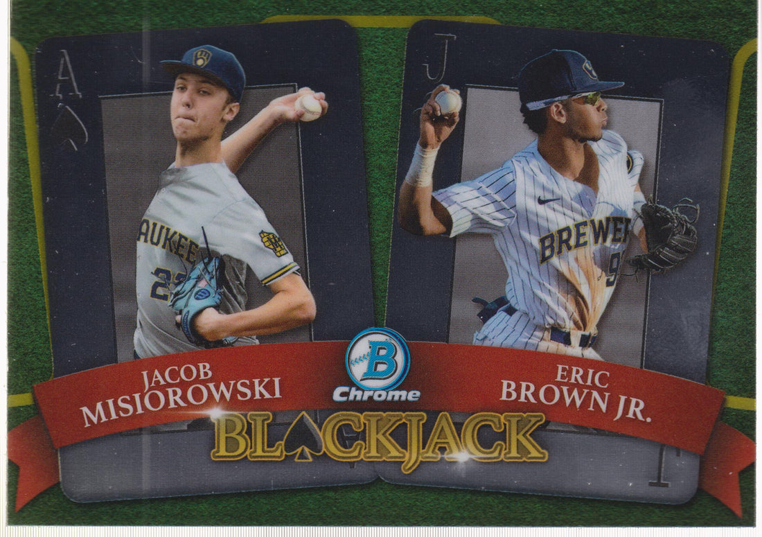 2022 Bowman Draft Blackjack Jacob Misiorowski - Eric Brown Jr. #BJ-4