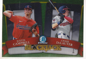 2022 Bowman Draft Blackjack Justin Campbell - Chase DeLauter #BJ-8