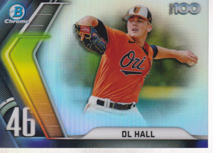 2022 Bowman Chrome Bowman Scouts Top 100 DL Hall #BTP-46