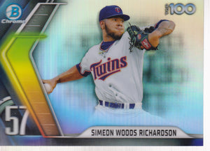 2022 Bowman Chrome Bowman Scouts Top 100 Simon Woods Richardson #BTP-57