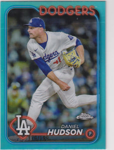 2024 Topps Chrome Update Series Aqua Refractor 176/199 Daniel Hudson #USC19