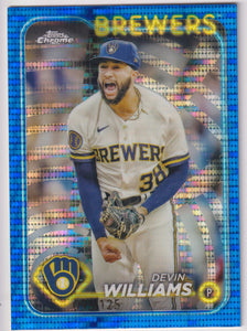 2024 Topps Chrome Sonar Blue Refractor 093/125 Devin Williams #103