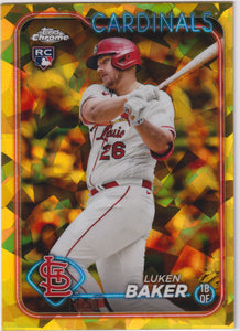 2024 Topps Chrome Sapphire Edition Gold 17/50 Luken Baker #207 RC