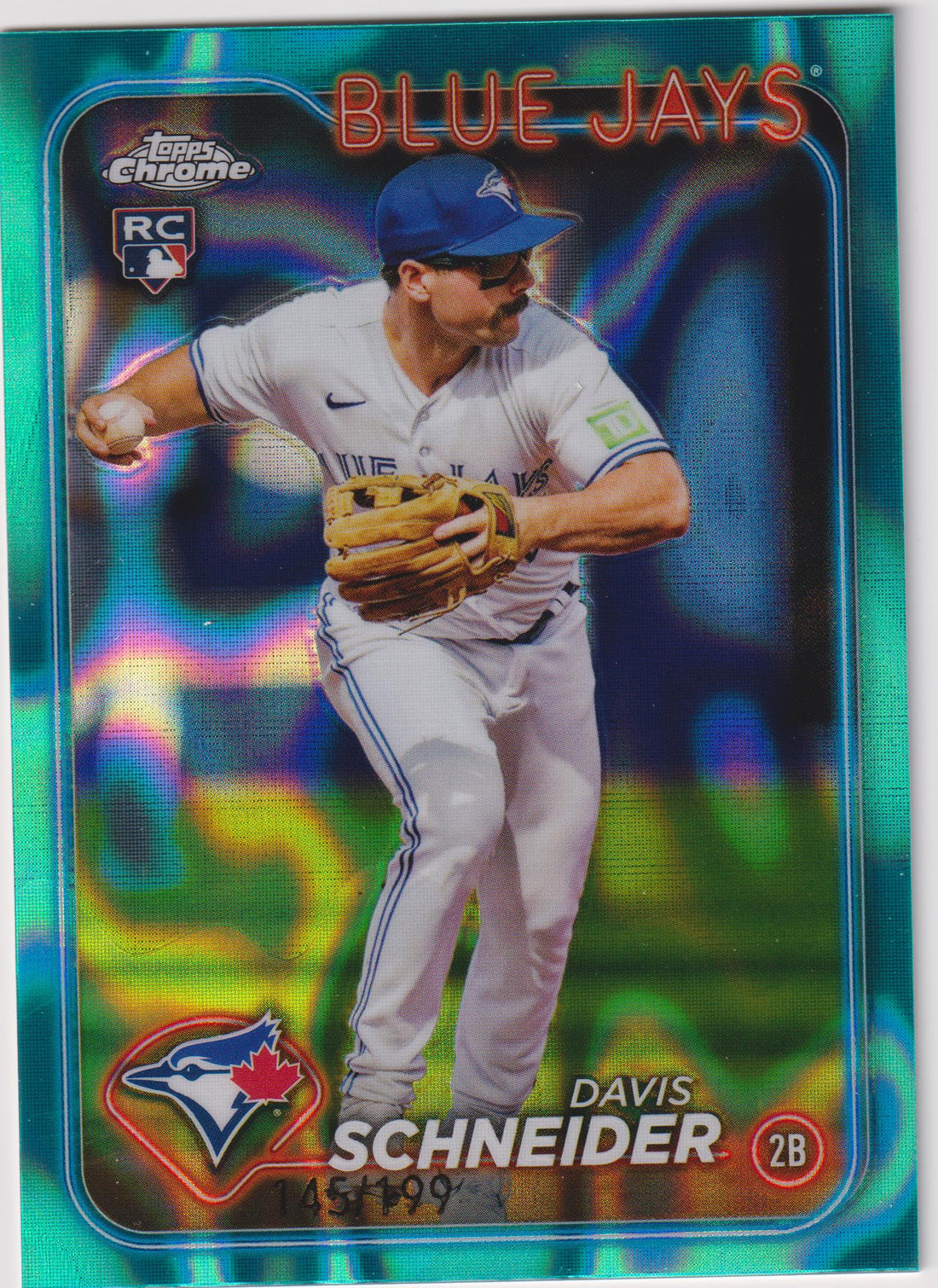 2024 Topps Chrome Aqua Lava Refractor 145/199 Davis Schneider #290 RC