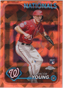 2024 Topps Chrome Sapphire Edition Orange 23/25 Jacob Young #397 RC