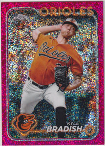 2024 Topps Chrome Magenta Speckle Refractor 076/350 Kyle Bradish #69