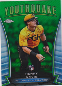 2024 Topps Chrome Youthquake Green Refractor 42/99 Henry Davis #YQ-19 RC